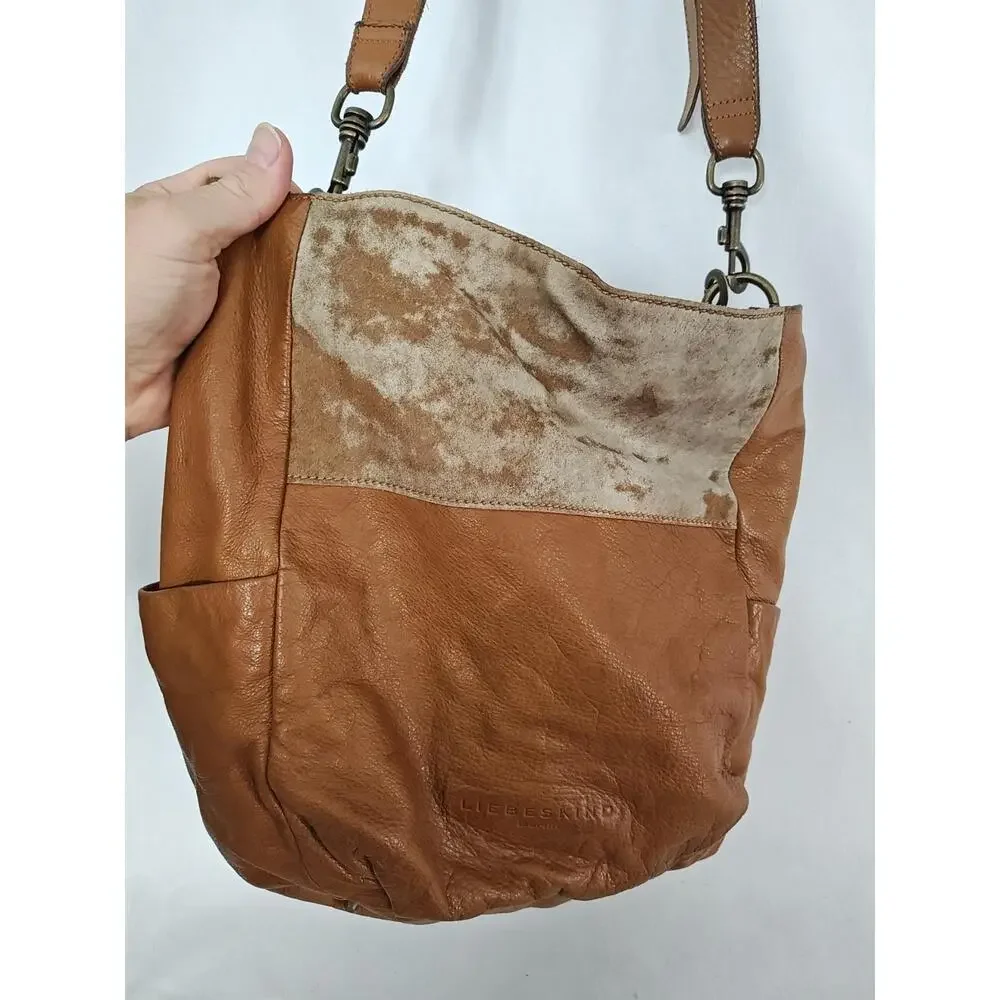 Anthropologie Liebeskind‎ Berlin Brown Leather Jeany Hobo Bag Purse Tote - Picture 5 of 12